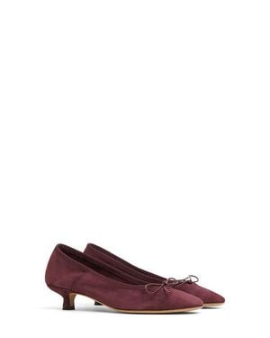 Mansur Gavriel Ballerina Kitten Heel Pump - Red