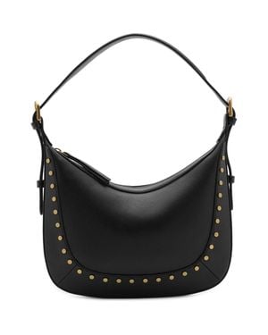 Mango Small Studded Faux Leather Shoulder Bag - Black