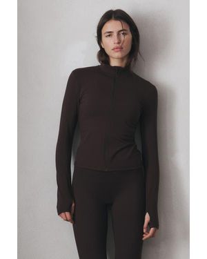 H&M Zip-Through Sports Jacket With Softmove - Brown