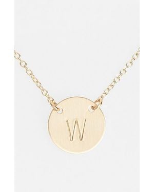 Nashelle 14K- Fill Anchored Initial Disc Necklace - Natural