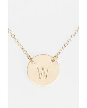 Nashelle 14K- Fill Anchored Initial Disc Necklace - Natural