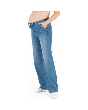 Cache Coeur Kelly Wide Leg Maternity And Post Partum Jeans - Blue