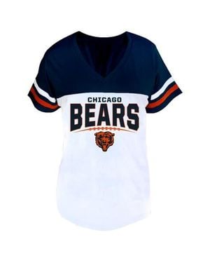 Profile Chicago Bears Plus Size Split Body V-Neck T-Shirt - Blue