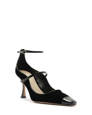 Alexandre Birman Tita Wave Ankle Strap Pump - Black