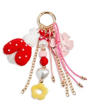 Chelsea28 Flower Ladybug Bag Charm - Red