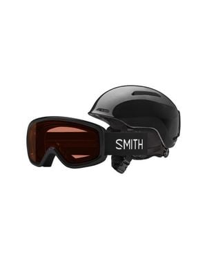Smith Kids' Glide Jr. Snow Helmet With Mips & Snowday Snow Goggles Set - Black