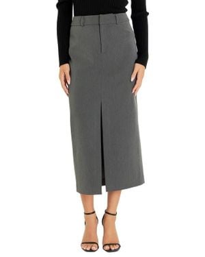 Endless Rose Front Slit Maxi Skirt - Gray