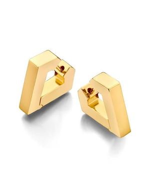 DRIES CRIEL Mini Brute Huggie Hoop Earrings - Metallic
