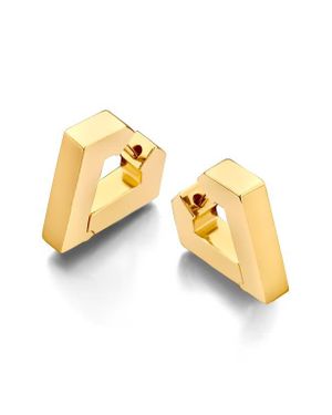 DRIES CRIEL Mini Brute Huggie Hoop Earrings - Metallic