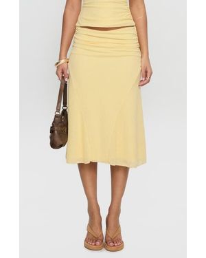Princess Polly Zylen Textured Camisole & Skirt Set - Yellow