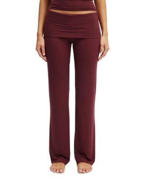Cotton On Sleep Recovery Roll Waist Pant - Red