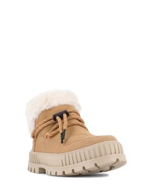 Palladium Pallashock Lo Hiver Water Repellent Faux Fur Boot - Natural