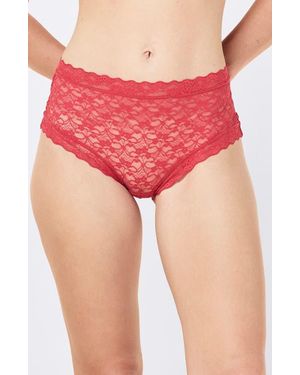 Papinelle Lulu Lace High Waist Panties - Pink