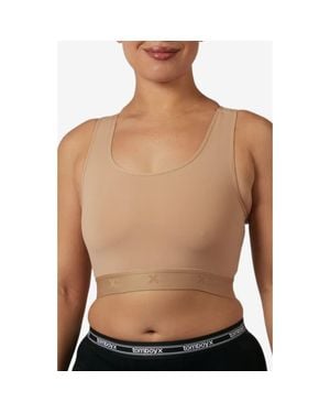 TOMBOYX Compression Plus Racerback Crop Top - Brown