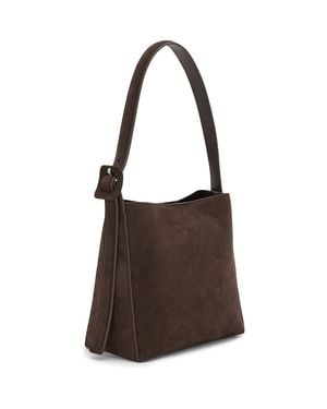 Mango Suede Shopper Bag - Brown
