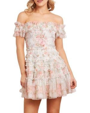 Needle & Thread Madame Rose Elodie Mini Dress - White