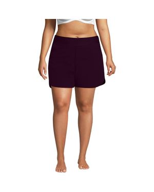 Lands' End Plus Size 5 Board Shorts With Panty - Purple