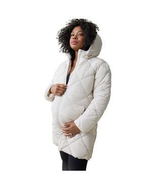 Ingrid & Isabel Grow With You Maternity Hooded Long Parka Jacket - Gray