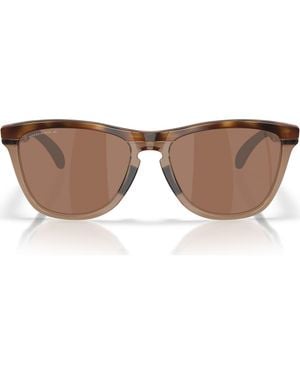 Oakley Gender Inclusive Frogskins Range Xl 58Mm Polarized Round Sunglasses - Brown