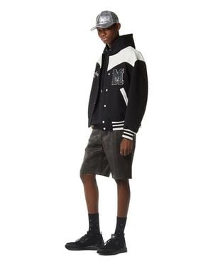 MCM Munchen Ponte Varsity Jacket - Black