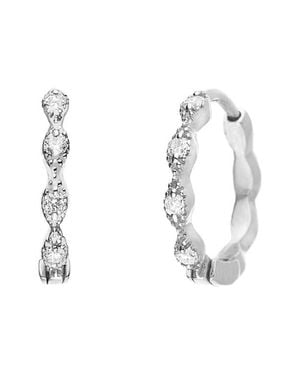Sethi Couture Eleanor Diamond Huggie Hoop Earrings - Metallic