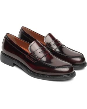 Nero Giardini Leather Penny Loafer - Brown