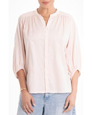 ocean + main Poplin Peasant Top - White