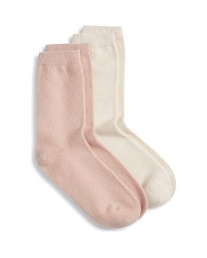 Nordstrom Assorted 2-Pack Cashmere Blend Crew Socks - Natural