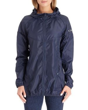 Modern Eternity Maternity Addison 3-In-1 Waterproof Maternity Windbreaker - Blue