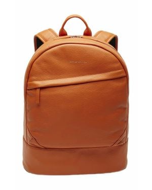 WANT Les Essentiels Kastrup Pebble-Grained Leather Backpack - Orange
