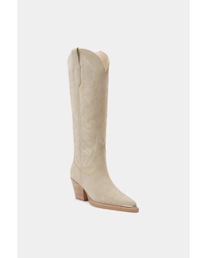 Dante Western Fashion Leather Boots Gilia - White
