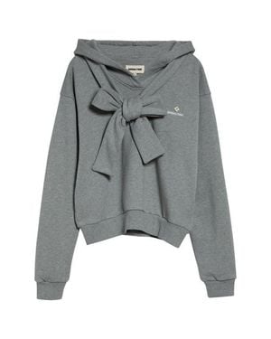 ShuShu/Tong Bow Cotton Fleece Hoodie - Gray