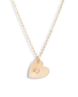 SET & STONES Sophia Initial Heart Pendant Necklace - Blue