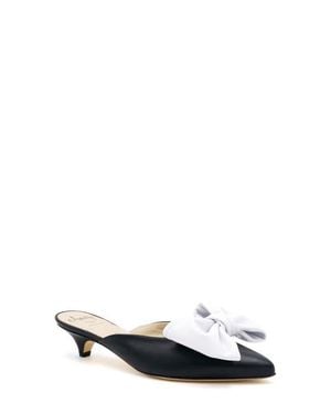 Amalfi by Rangoni Antica Pointed Toe Kitten Heel Mule - White