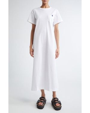 ■sacai■サカイ■Embroidered Logo Jersey T-Shirt Dress■ Sacai Embroidered Logo Jersey T-Shirt Dress in Black | Lyst
