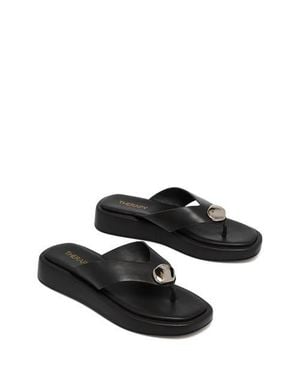Therapy Australia Val Square Toe Thong Sandal - White