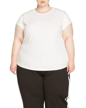 UNIVERSAL STANDARD Ashley Cap Sleeve Cotton T-Shirt - White