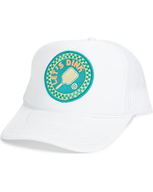 Friday Feelin Let's Dink Patch Trucker Hat - White