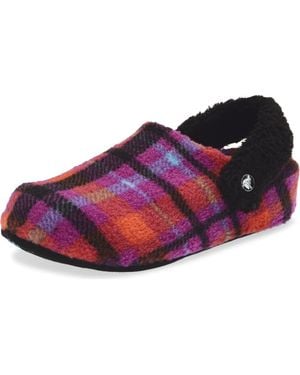 Crocs™ Classic Cozzzy Plaid Slipper - Purple