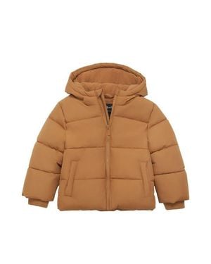 Rokka&Rolla Kids' Fleece Lined Cloud Hooded Jacket - Natural