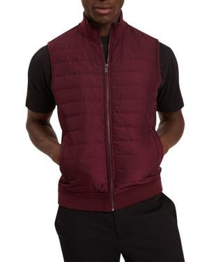 Ted Baker Pafavor Quilt Front Piqué Vest - Red