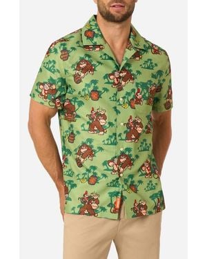 Opposuits Donkey Kong Camp Shirt - Green