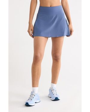 Zella Super Set High Waist Pleated Skort - Blue