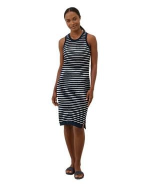 Pact Beachside Linen Crochet Cover-Up Made With Organic Cotton - Blue