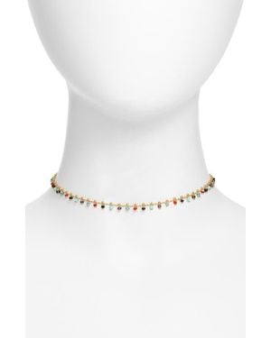 VIDAKUSH Cluster Choker Necklace - White