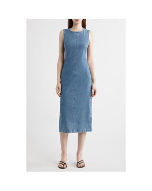 Rag & Bone Jasmine Denim Midi Tank Dress - Blue