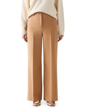 LK Bennett Julia Wide Leg Pants - Natural