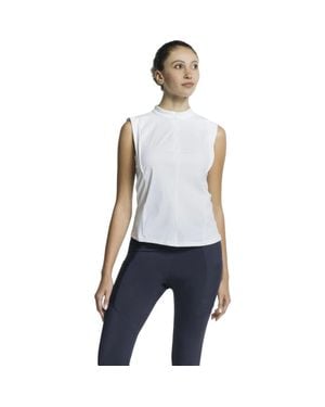 AVI Pickleball Volley Zip Sleeveless - White