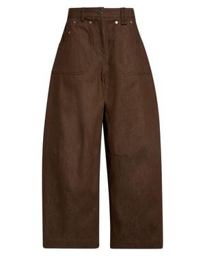 Simone Rocha Utility Curve Wide Leg Jeans - Brown
