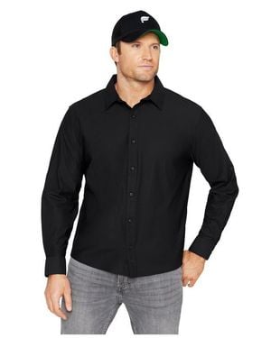 Fabletics The Don Long Sleeve Button Up - Black